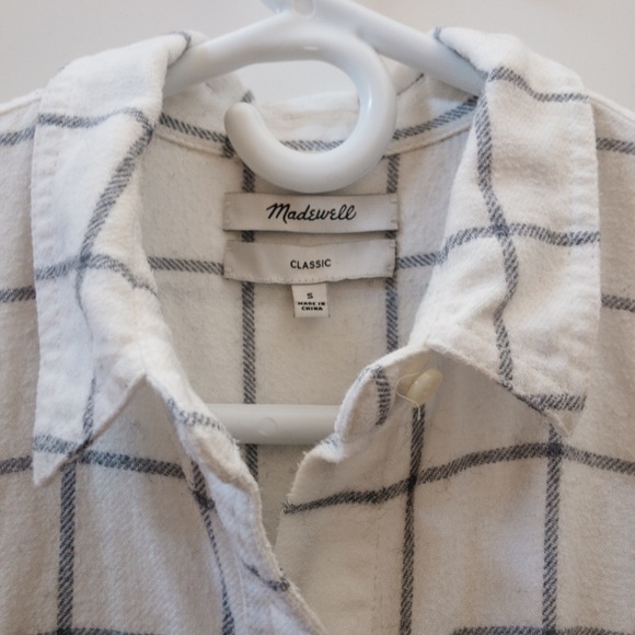 MADEWELL flannel boyfriend fit shirt - Picture 2 of 3